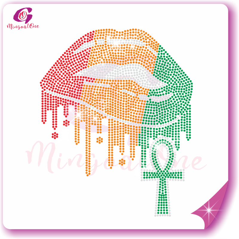 Brand lips rhinestone Transfer
