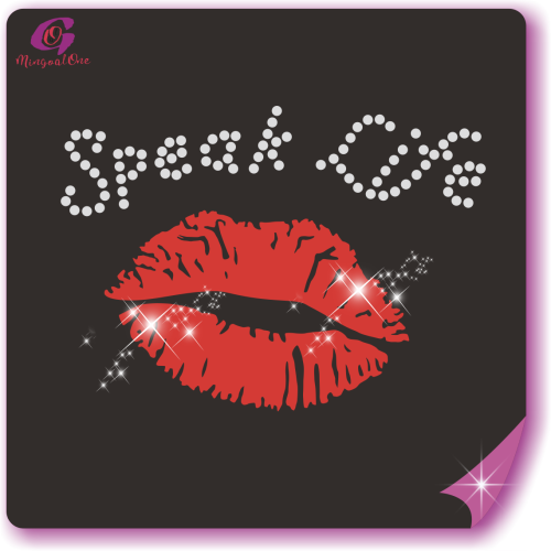 Brand lips rhinestone Transfer