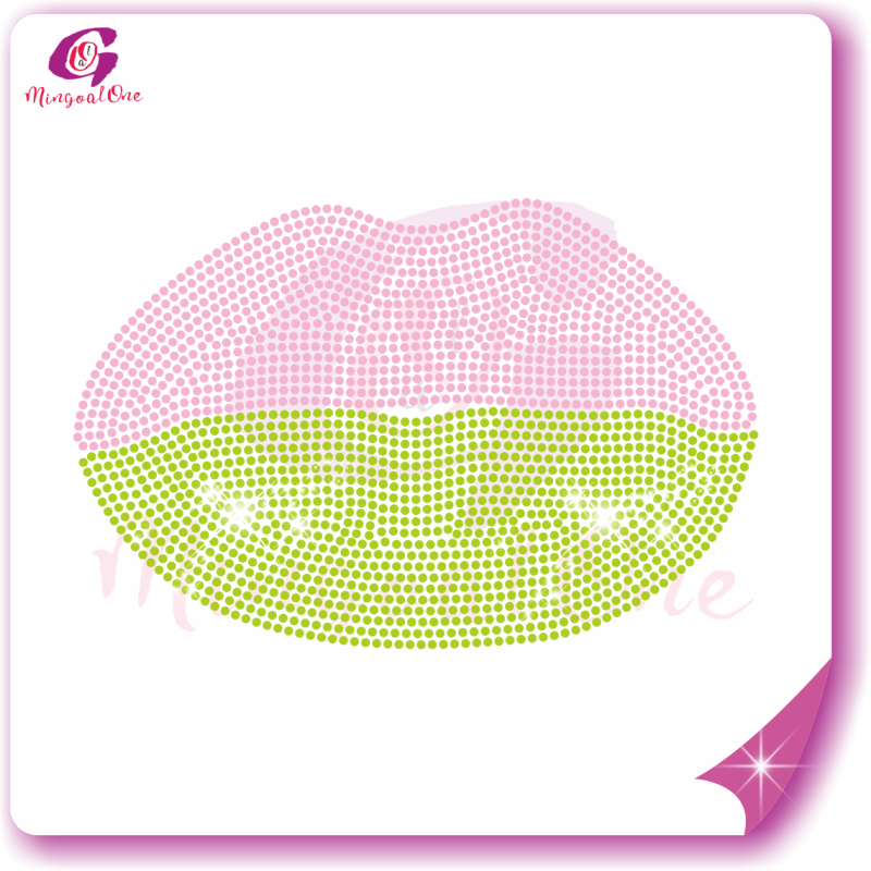 Brand lips rhinestone Transfer