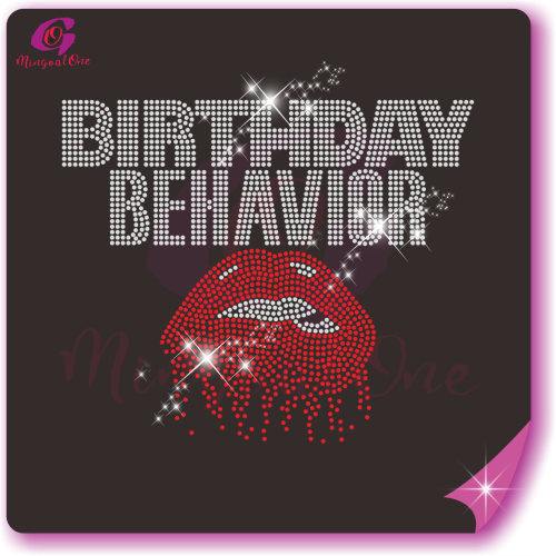 Brand lips rhinestone Transfer