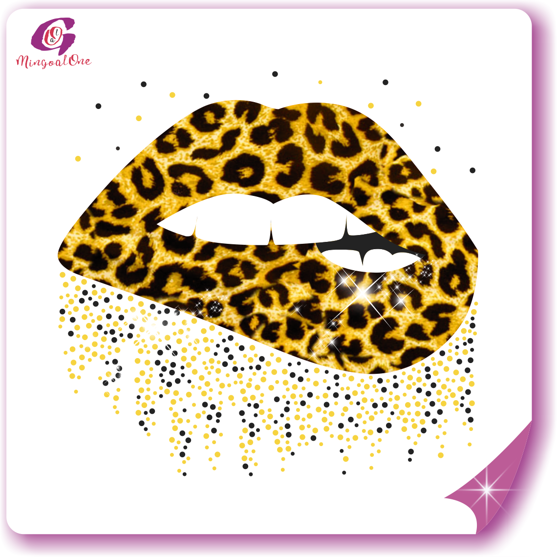 Brand lips rhinestone Transfer