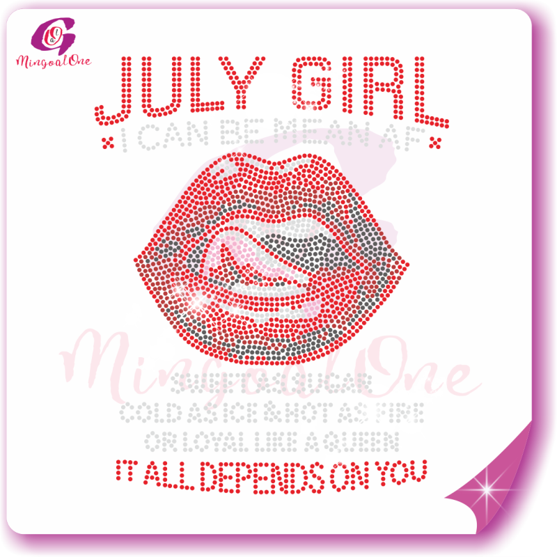 Brand lips rhinestone Transfer