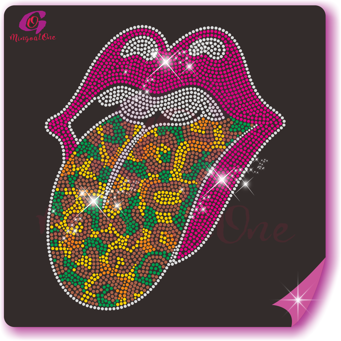 Lip Rhinestone Transfer Hotfix Iron On Transfer