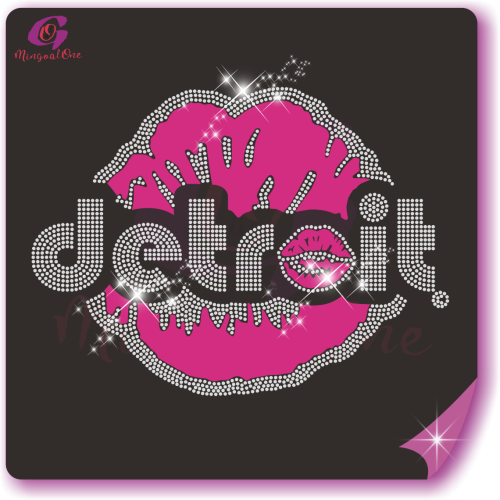 Brand lips rhinestone Transfer