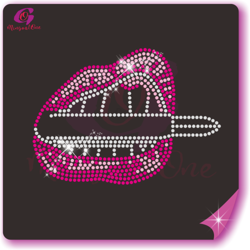 Brand lips rhinestone Transfer