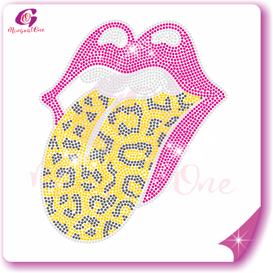 Brand lips rhinestone Transfer