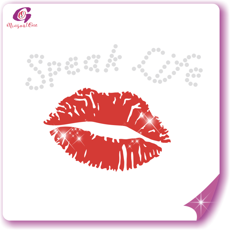 Brand lips rhinestone Transfer