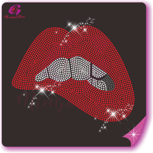 Brand lips rhinestone Transfer