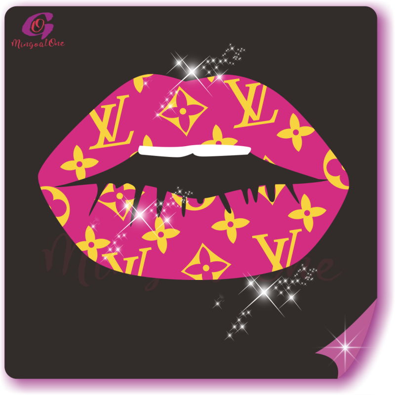 Brand lips rhinestone Transfer
