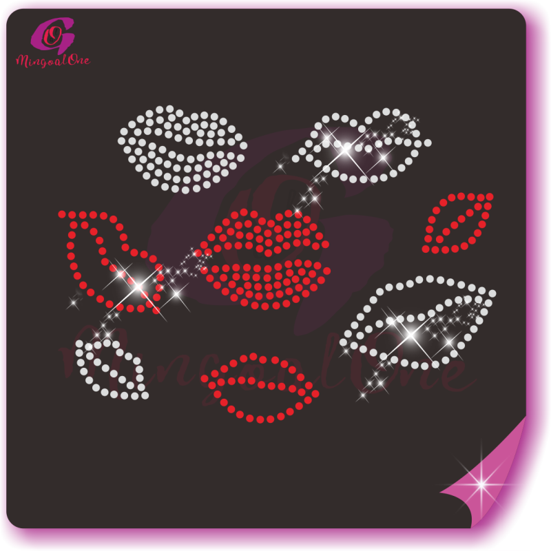 Brand lips rhinestone Transfer
