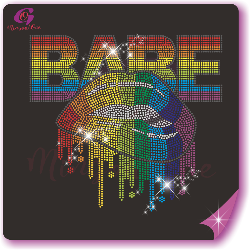 Brand lips rhinestone Transfer