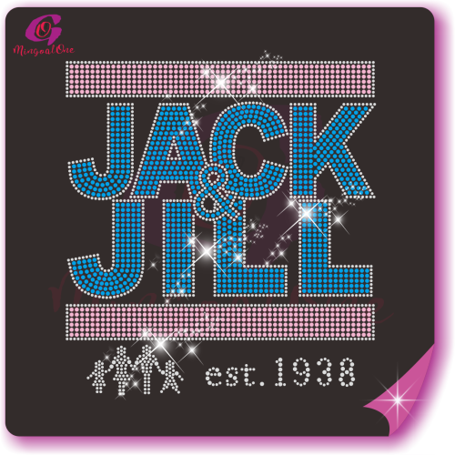 Jack and Jill rhinestone Transfer