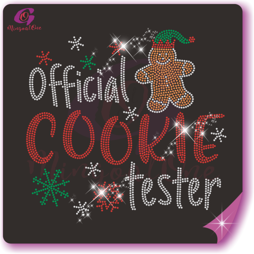 Christmas glitter and rhinestone transfer