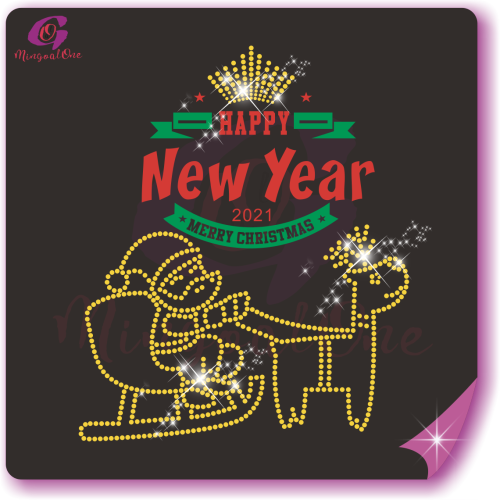Christmas glitter and rhinestone transfer