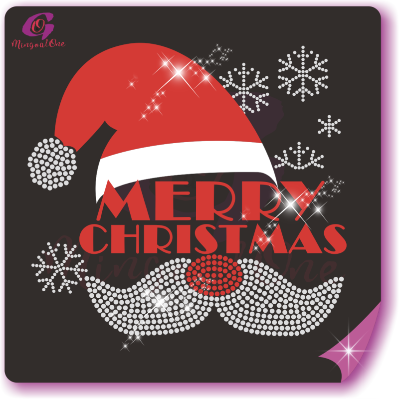 Christmas glitter and rhinestone transfer