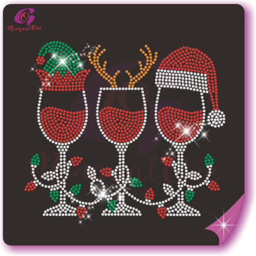 Christmas glitter and rhinestone transfer