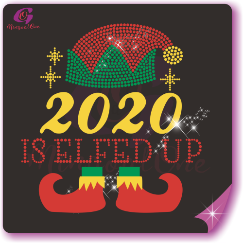 Christmas glitter and rhinestone transfer