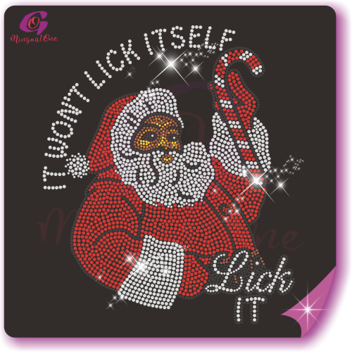 Christmas glitter and rhinestone transfer