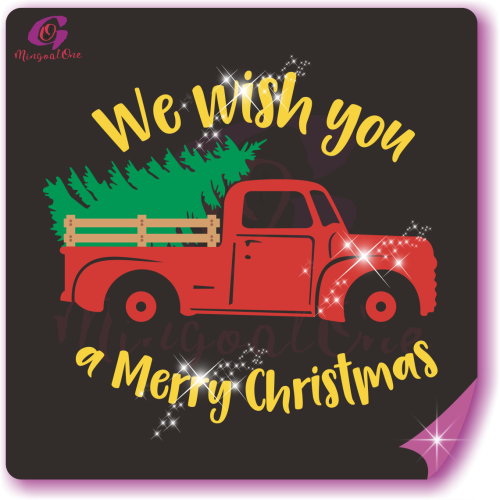 Christmas glitter and rhinestone transfer