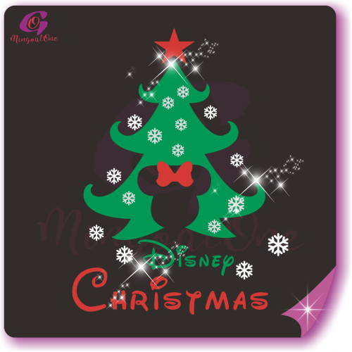 Christmas glitter and rhinestone transfer