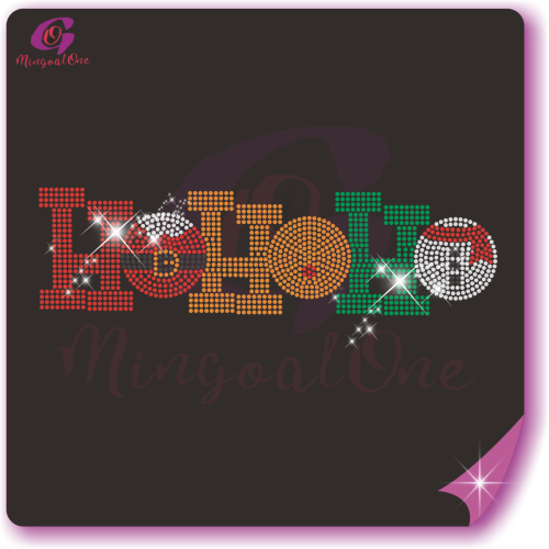 Christmas glitter and rhinestone transfer