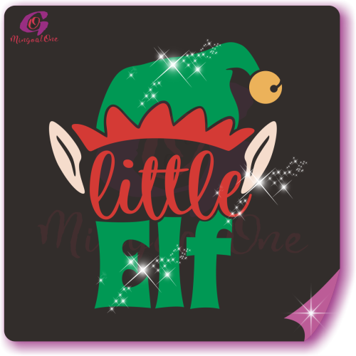Christmas glitter and rhinestone transfer