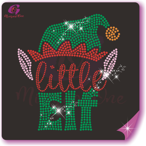 Christmas glitter and rhinestone transfer