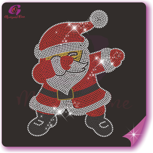 Christmas glitter and rhinestone transfer