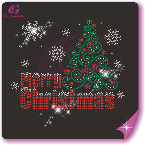 Christmas glitter and rhinestone transfer
