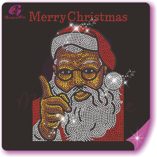 Christmas glitter and rhinestone transfer