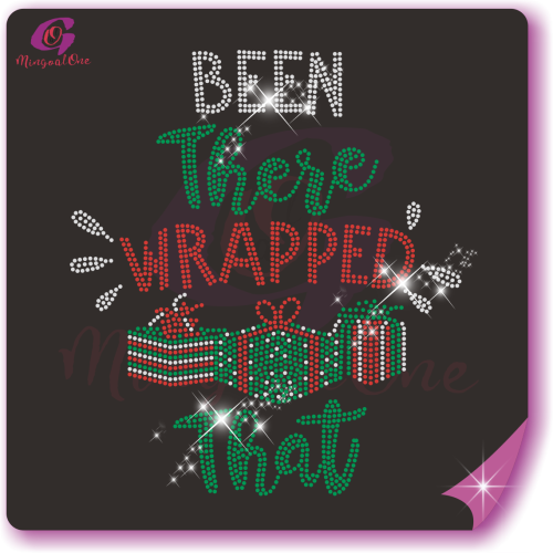Christmas glitter and rhinestone transfer