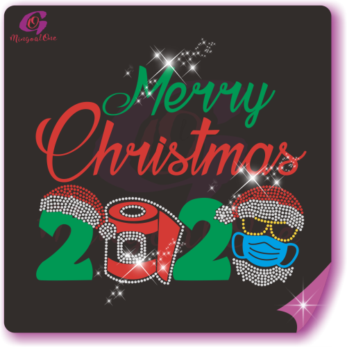 Christmas glitter and rhinestone transfer