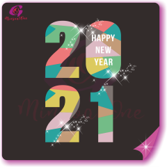 Happy new year glitter and rhinestone transfer