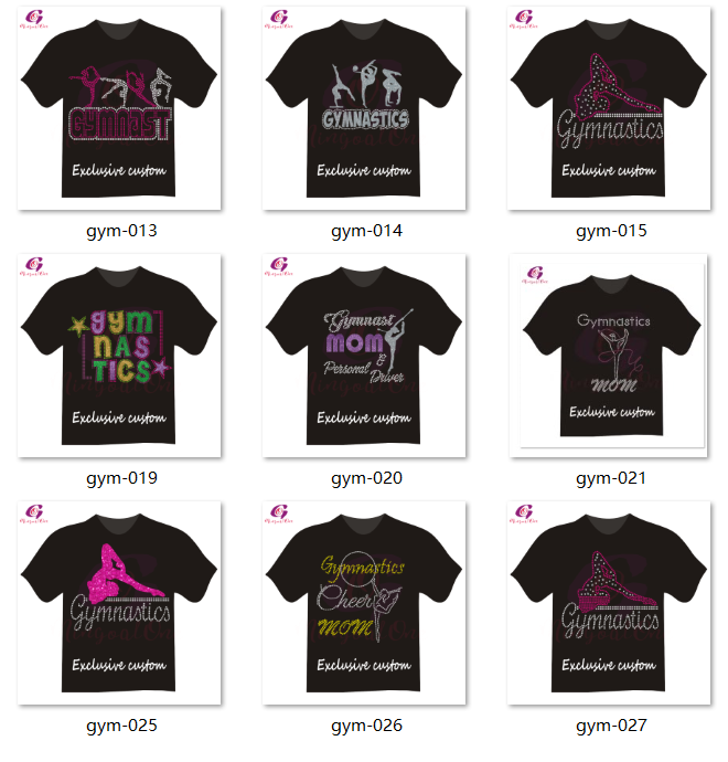 Custom Rhinestone Design for Cheerleading Gymnastics leaotard Dance Mom Hot Fix Transfer
