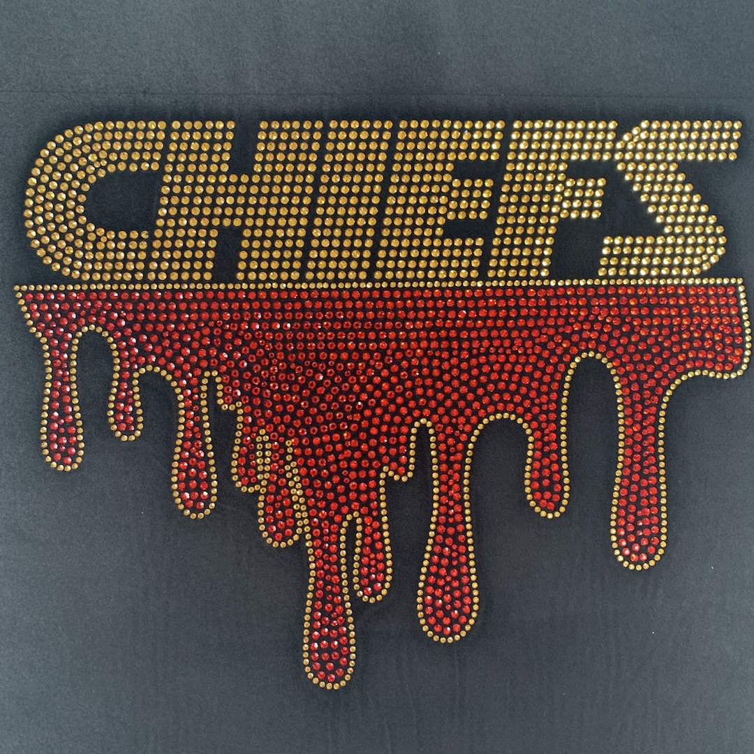 Sparkle Football Teams Kansas City Chiefs Custom NFL Rhinestone Transfer