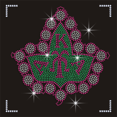 Custom New AKA Rhinestones Design Black Girl AKA Rhinestone Transfer Iron On Crystal Motif