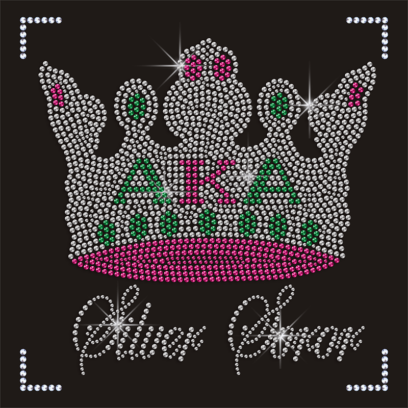 Hot Selling AKA Heat Transfers Iron on Rhinestone Motif