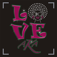 Hot Sale Custom Bling 1908 AKA Rhinestone Transfer Women Vinyl Designs For T shirt