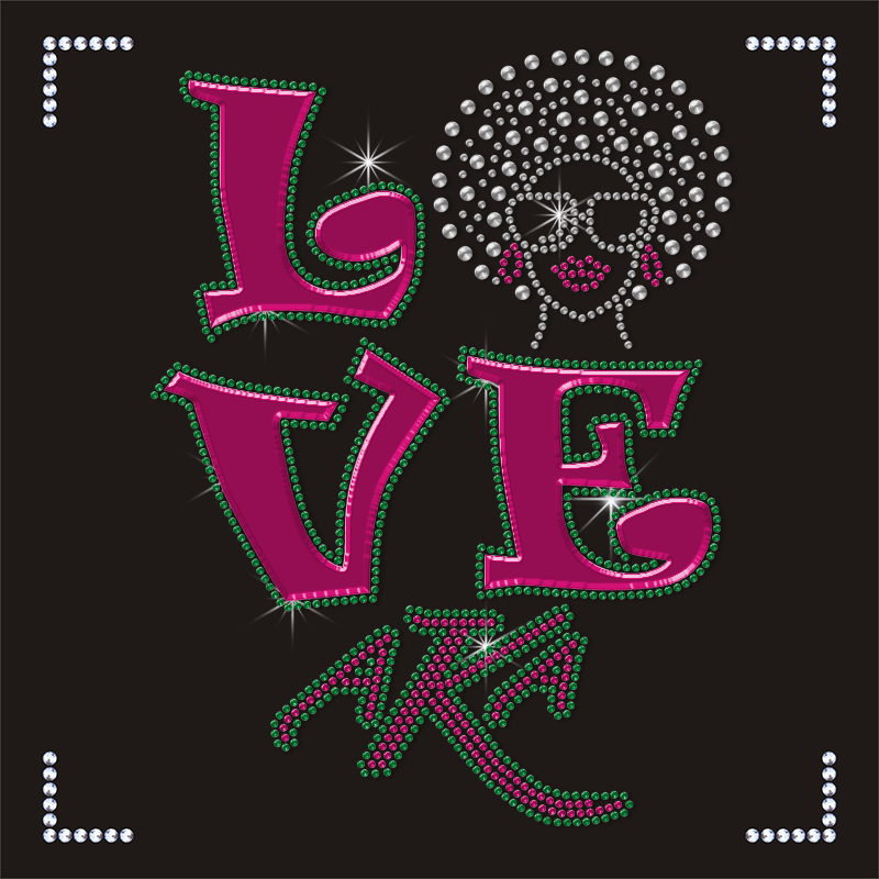 Hot Sale Custom Bling 1908 AKA Rhinestone Transfer Women Vinyl Designs For T shirt