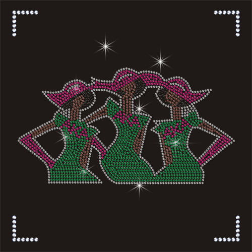 Wholesale AKA Hot Fix Rhinestone Afro Girl Rhinestone Transfer