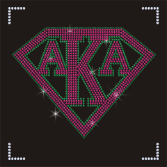 Custom Hot Fix AKA Rhinestone Transfer Sorority for Garment Accessories