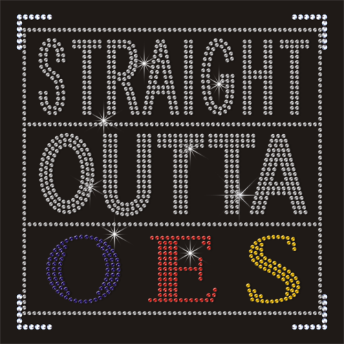 Custom Letter Hot Fix OES Rhinestone Template Transfer Design