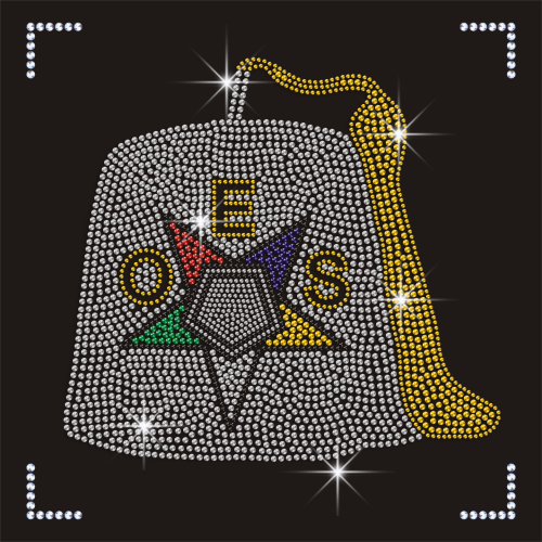Crystal OES Star Rhinestone Iron On Diamond Transfer Bling