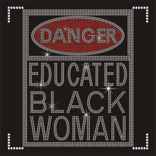 Simple Educated Letters Motif Black Lives Matter Hot Fix Rhinestone Transfer Wholesale