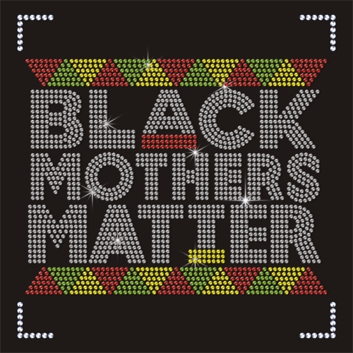 Fashionable Black Matter Lady Hotfix Rhinestone Transfer Design Motif Iron on for T-shirt