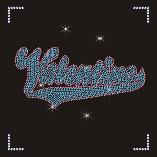 Valentine Day Custom Design Letter Rhinestone Transfer