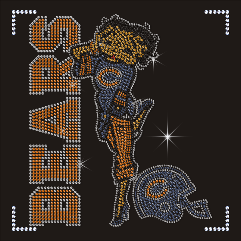 Wholesale Bears Team Logo Hotfix Rhinestone Bettyboop Transfer Designs for Clothing