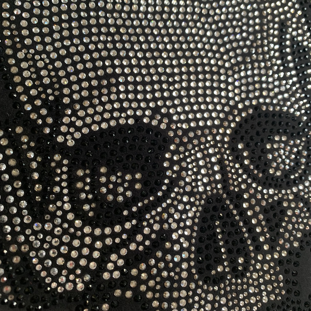 Best Selling Bling Skull Head Rhinestone Hotfix Punk Iron on Girl Design Transfers