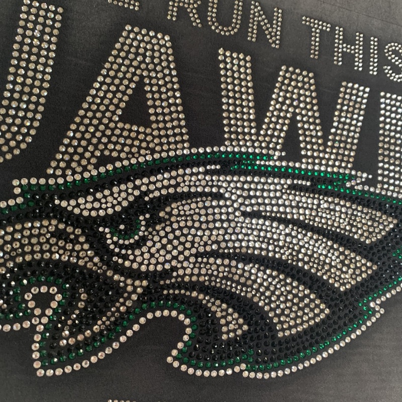Fast Delivery Hotfix Bling Philadelphia Eagles Rhinestone Iron on Design Transfers