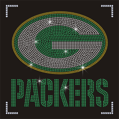China Manufacturer to Produce Custom NFL Green Bay Packers Rhinestone Transfer
